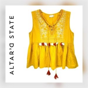 👚 ALTAR’D STATE || Sleeveless Boho Tassel Top-